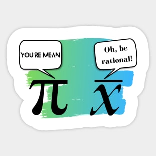 Pi is irrational Sticker